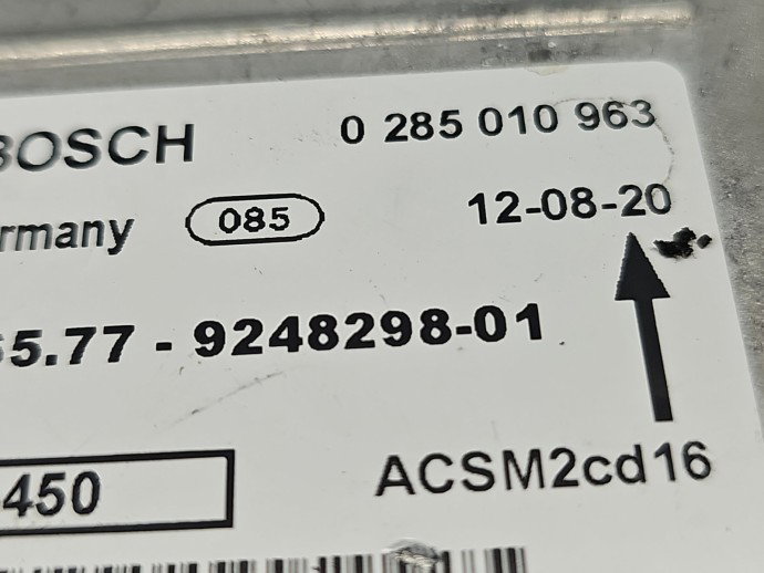 Calculator airbag Bmw 3 (E90) [Fabr 2005-2011] 9248298-01 2.0 N47D20 105KW / 143CP1P