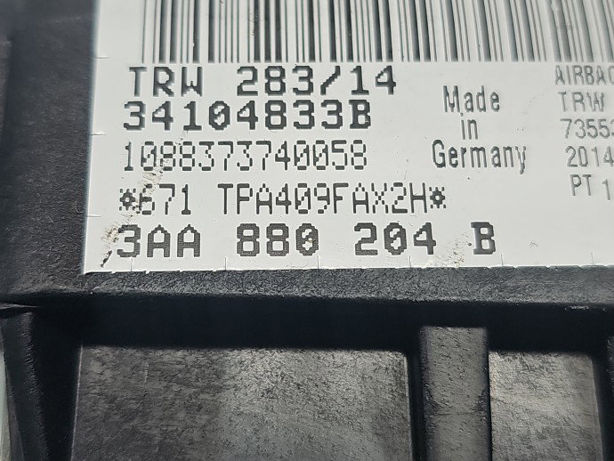 Airbag pasager Volkswagen Passat CC (358) [Fabr 2012-2016] 3AA880204B