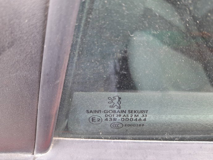 Geam usa stanga spate PEUGEOT 206 [Fabr 1998-2009] Hatchback  OEM