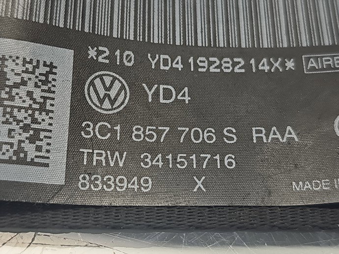 Centura dreapta fata Volkswagen Passat CC (358) [Fabr 2012-2016] 3C1857706S