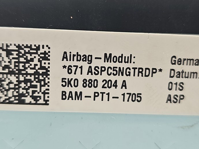 Airbag pasager Volkswagen Golf 6 (5K1) [Fabr 2009-2013] 5K0880204A