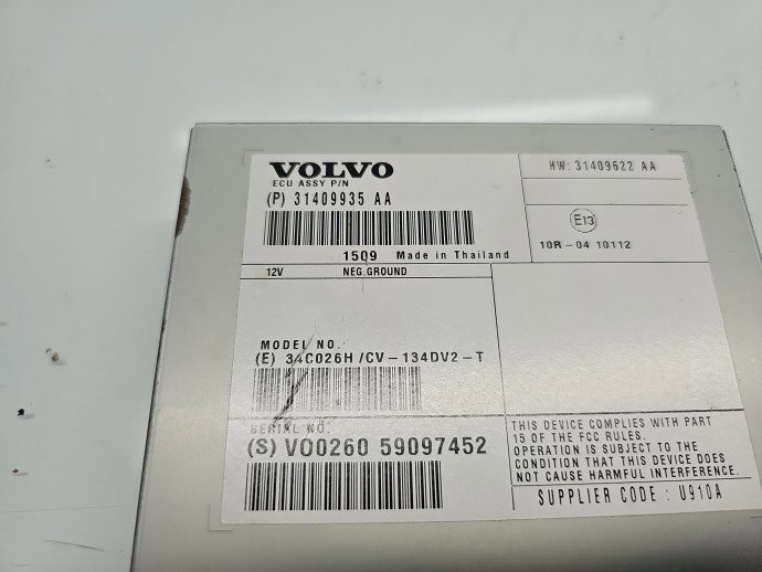 Modul confort Volvo S80 II [Fabr 2006-2016] 31409935