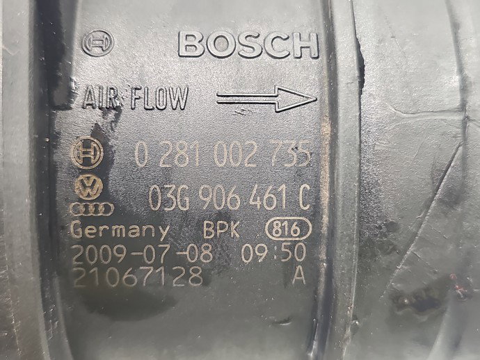 Debitmetru aer AUDI A4 (8K2, B8) [Fabr 2008-2015] 03G906461C 2.0 TDI CAGA 105KW / 143CP