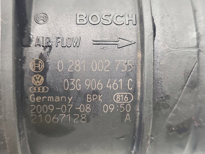 Debitmetru aer AUDI Q5 (8RB) [ Fabr 2008-2016] 03G906461C 2.0 TDI CAGA 105KW / 143CP