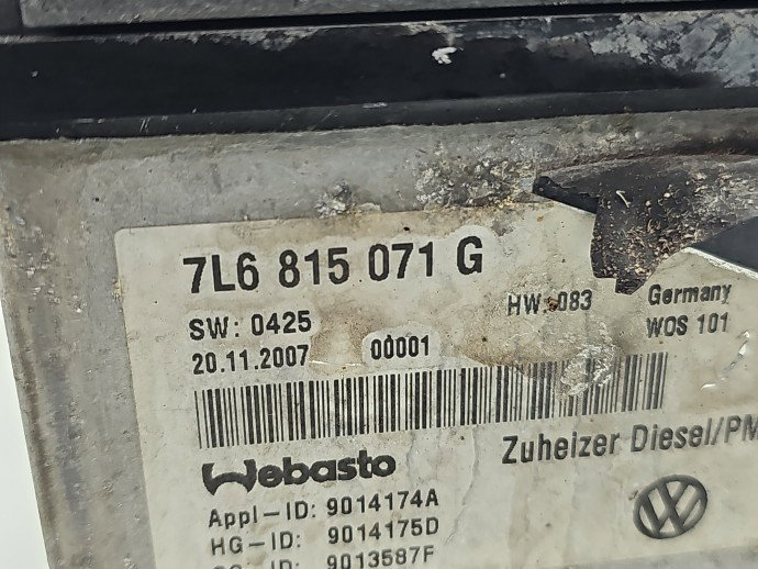 Webasto Volkswagen Touareg (7LA, 7L6) [Fabr 2003-2010] 7L6815071G