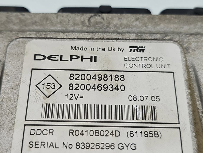 Calculator motor ECU Renault Megane 2 [Fabr 2002-2008] 8200498188 1.5 dCi K9K-D7 60KW / 82CP