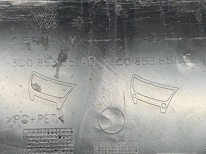 Grila bara fata Volkswagen Passat B6 (3C2) [Fabr 2005-2010] Break 3C0853651AF