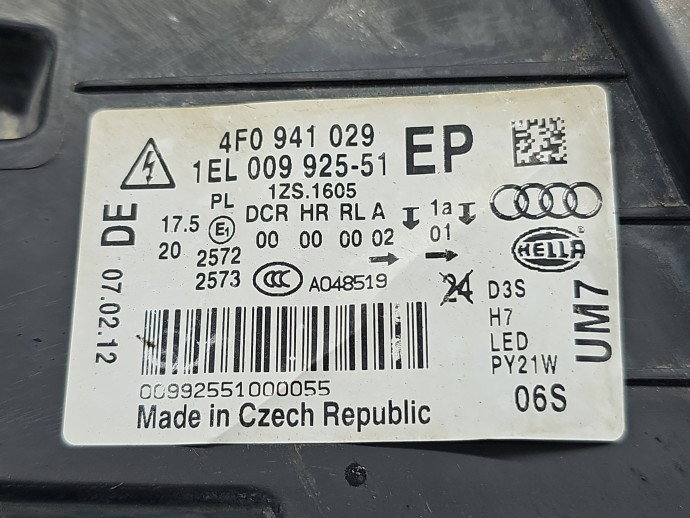 Far stanga AUDI A6 (4F2, C6) [Fabr 2004-2010] Berlina Facelift 4F0941029