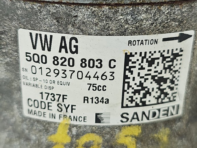 Compresor clima Skoda Octavia 3 (5E3) [Fabr 2012-2020] 5Q0820803C 2.0 TDI CRBC 110KW / 150CP