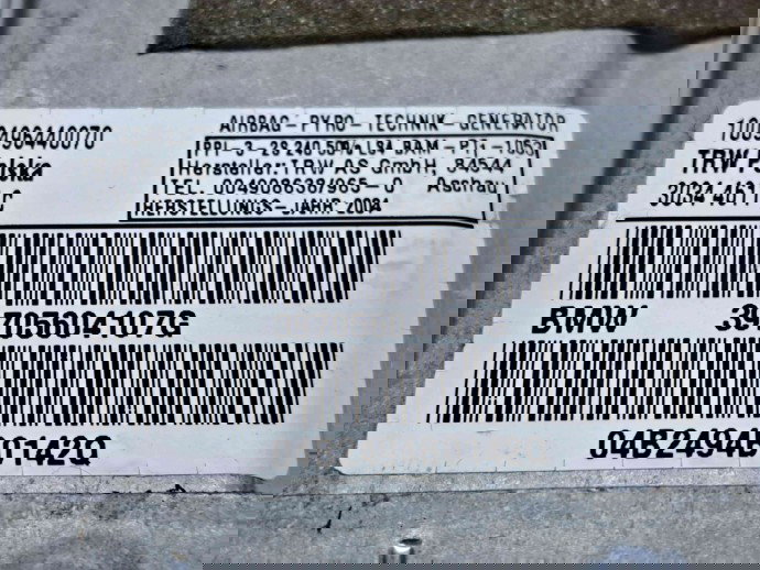  Airbag pasager Bmw X3 (E83) [Fabr 2003-2009] 39705604107G