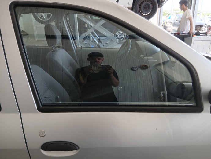 Geam usa dreapta fata Dacia Logan (LS) [Fabr 2004-2012] Berlina  OEM