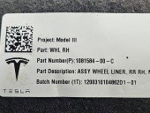 Carenaj roata dreapta spate TESLA Model 3 [Fabr 2020-2025] 1081584-00-C