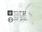 Geam usa dreapta fata OEM OPEL Corsa C (F08, F68) [Fabr 2000-2005] 1.2 cdti