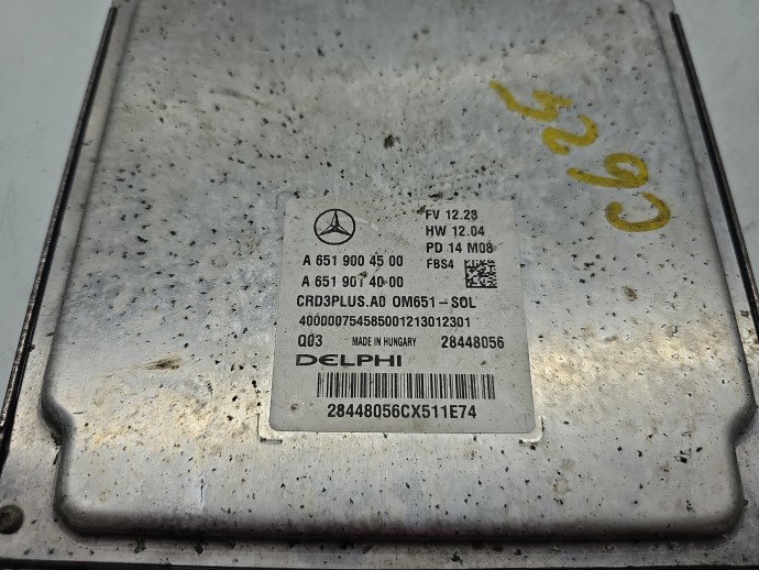 Calculator motor ECU Mercedes Clasa C (W205) [Fabr 2014-prezent] A6519004500 2.2 CDI 651921 125KW / 170CP