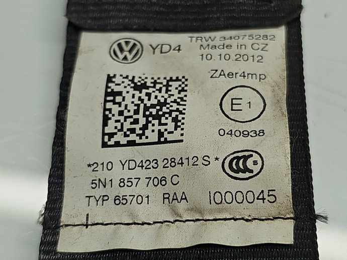 Centura dreapta fata Volkswagen Tiguan (5N) [Fabr 2007-2016] 5N1957706C