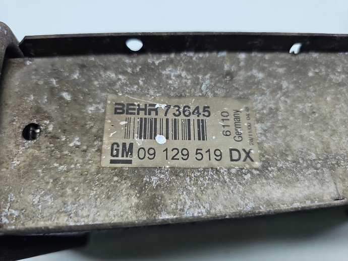 Radiator intercooler Opel Zafira A (F75) [Fabr 1999-2005] 09129519 2.0 CDTI Y20DTH 74 kW / 101 CP