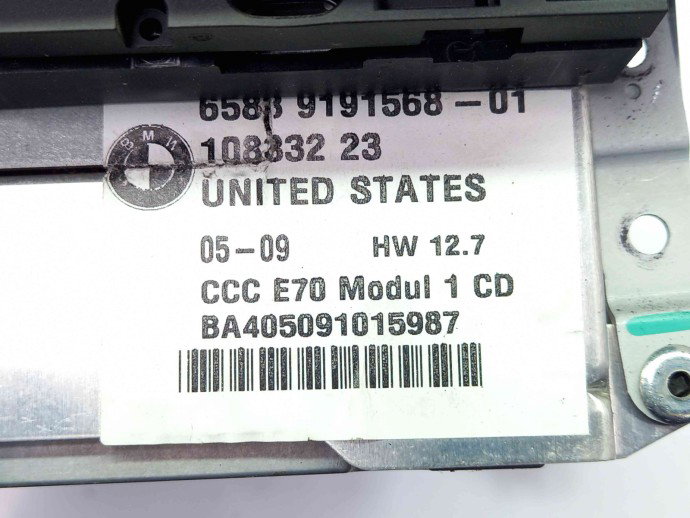 Radio CD 6583919156801 Bmw X5 (E70) [Fabr 2007-2013] 3.0