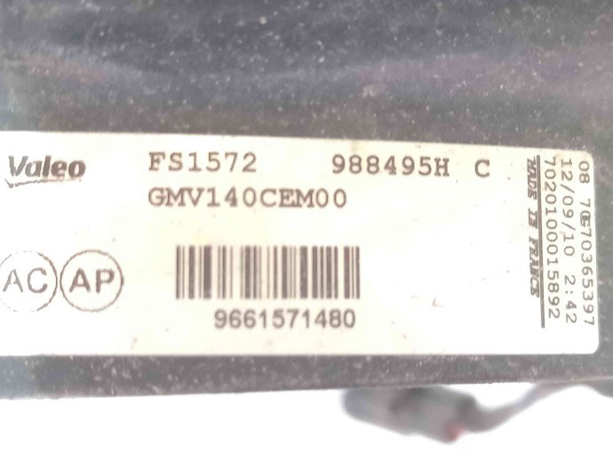 Electroventilator 9661571480 PEUGEOT 308 [Fabr 2007-2013]