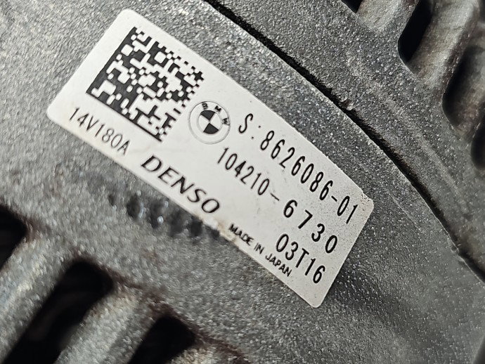 Alternator Bmw 1 (F20) [Fabr 2011-2017] 8626086-01 1.5 B37D15U0 85KW / 116CP