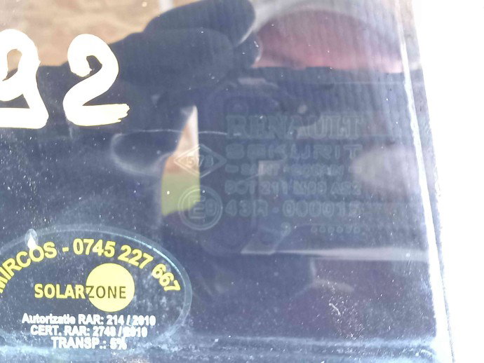 Geam fix usa dreapta spate OEM RENAULT Megane 2 [Fabr 2002-2008] 1.5 DCI