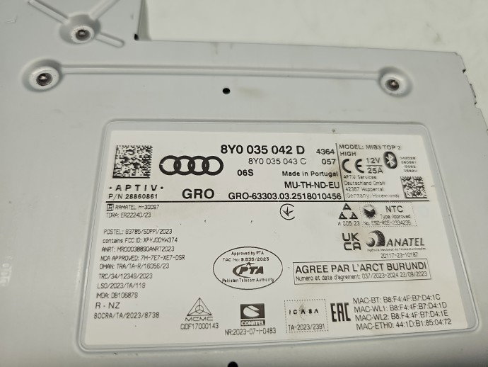 Unitate multimedia AUDI A3 (8YF) [Fabr 2020-2026] 8Y0035042D