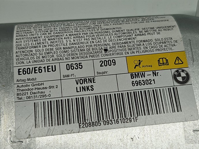 Airbag lateral stanga Bmw 5 (E60) [Fabr 2004-2010] 6963021