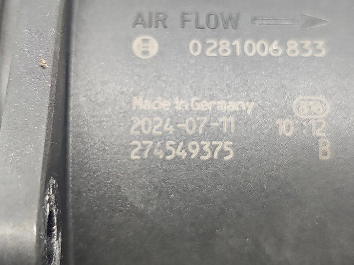 Debitmetru aer Volvo S60 II [Fabr 2010-2018] 0281006833 2.4 D5244T 158KW / 215CP
