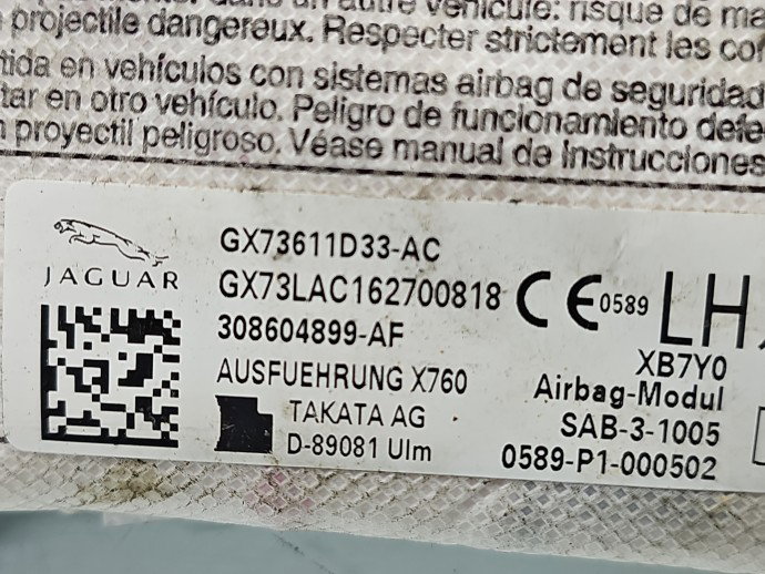 Airbag lateral stanga Jaguar XE (X760) [Fabr 2016-2025] GX73611D33AC