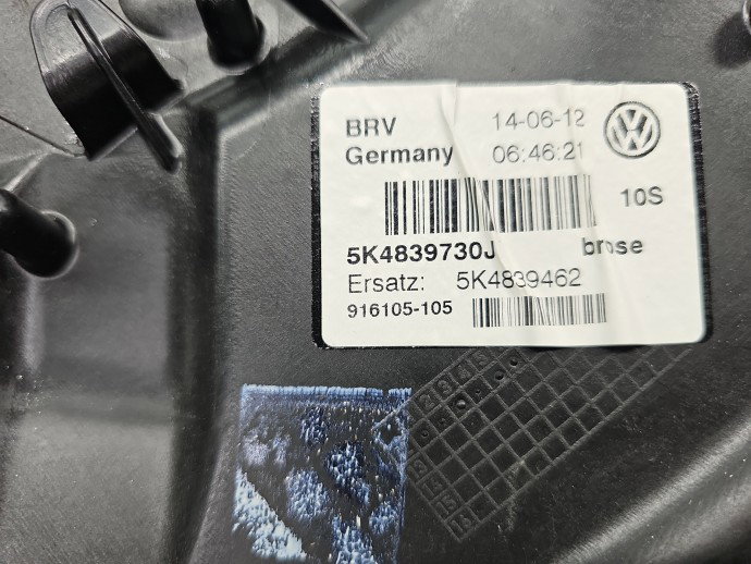 Macara electrica geam dreapta spate Volkswagen Golf 6 (5K1) [Fabr 2009-2013] Hatchback 5K4839730J