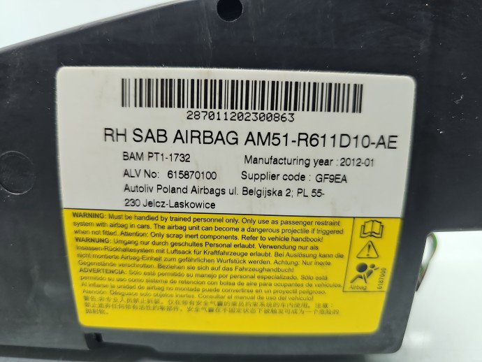 Airbag lateral dreapta Ford Focus 3 [Fabr 2010-2018] AM51-R611D10-AE