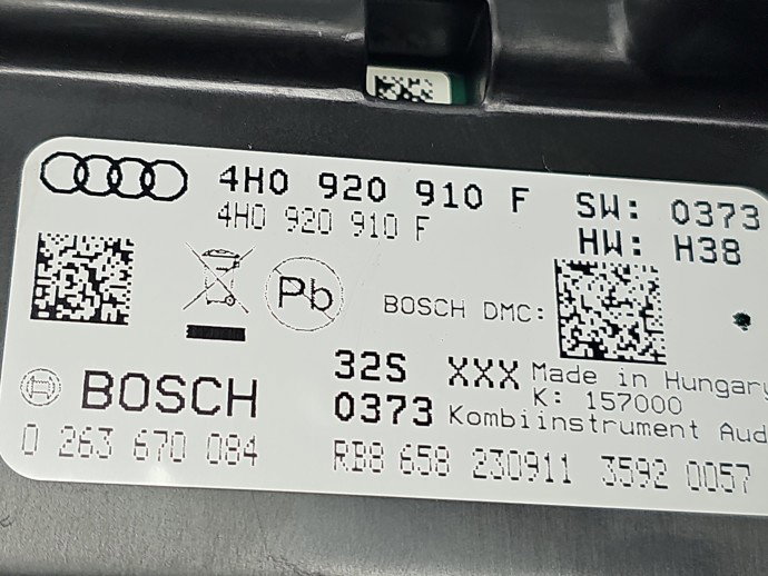 Ceas bord AUDI A8 (4H) [Fabr 2010-2017] 4H0920910F