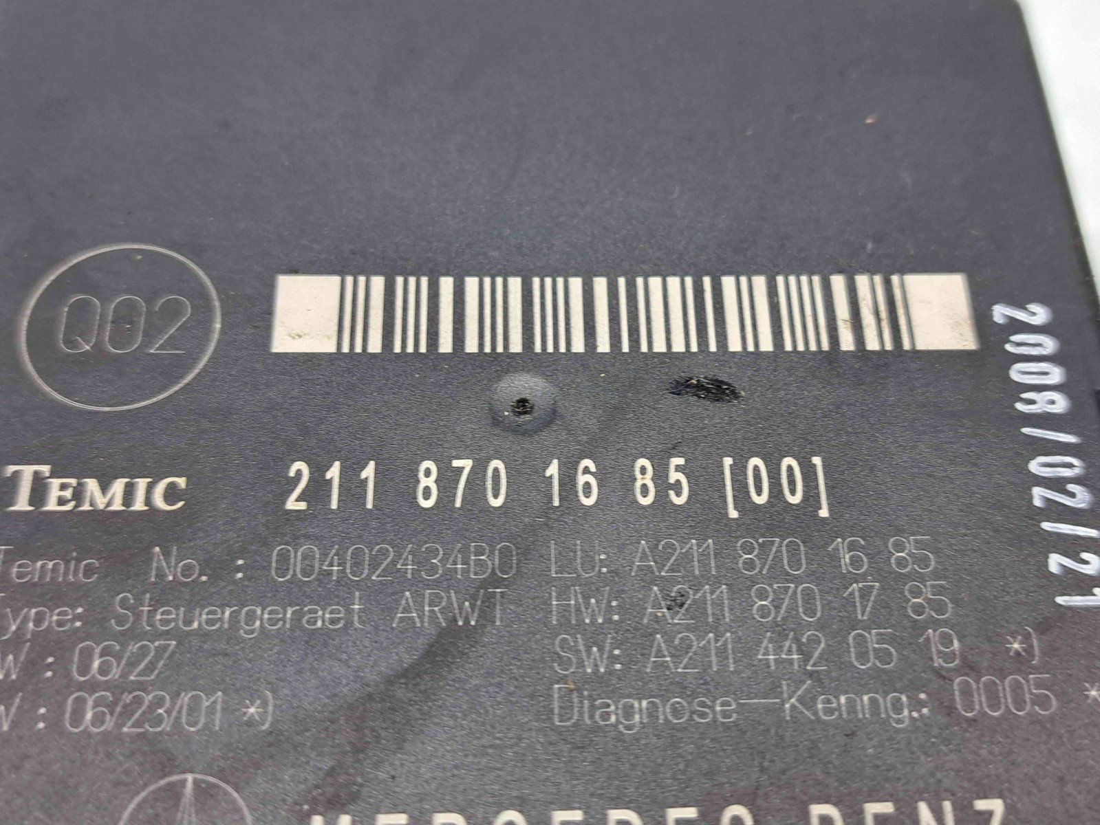 Modul portbagaj Mercedes Clasa E (W211) [Fabr 2002-2009] 2118701685 - imagine 2