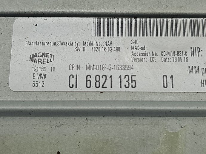Unitate multimedia Bmw 1 (F20) [Fabr 2011-2017] 6821135-01