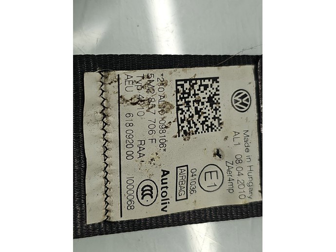 Centura dreapta fata Volkswagen Golf 6 Plus (521) [Fabr 2009-2013] 5M2857706F