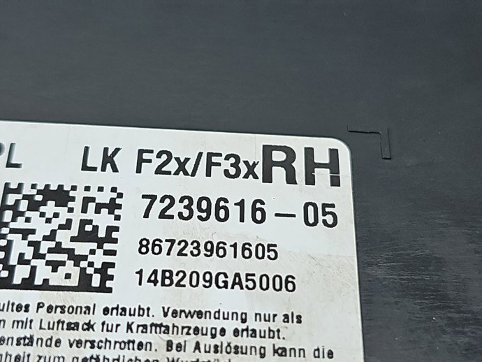 Airbag lateral dreapta Bmw 4 (F32) [Fabr 2013-prezent] 7239616-05
