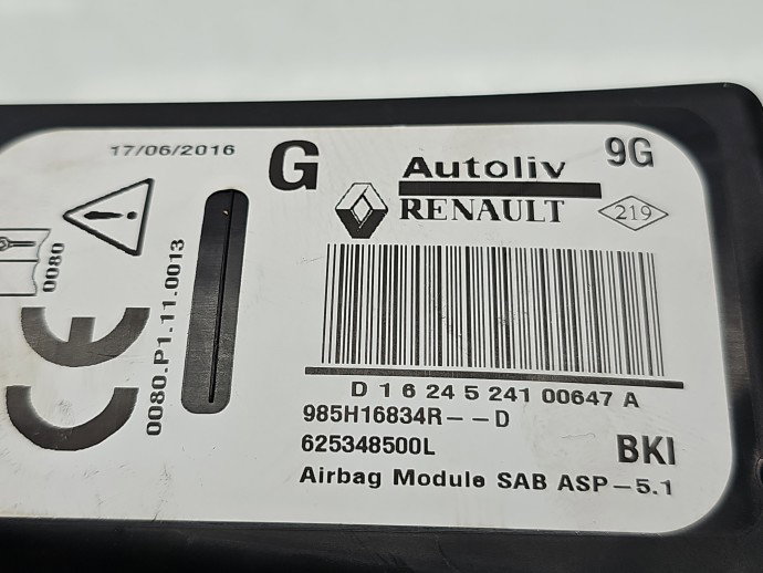 Airbag lateral stanga Renault Captur (J87) [Fabr 2013-2017] 985H16834R