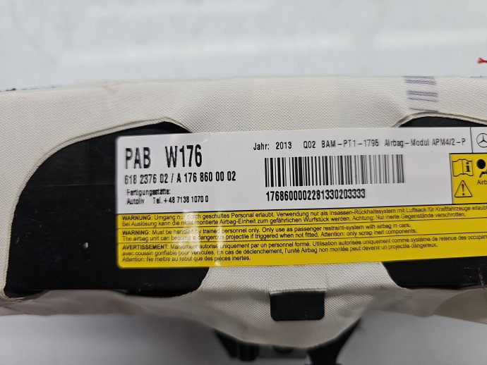 Airbag pasager Mercedes Clasa A (W176) [Fabr 2012-2018] A1768600002