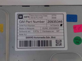 Display bord 20935346 OPEL Insignia A [Fabr 2008-2016]