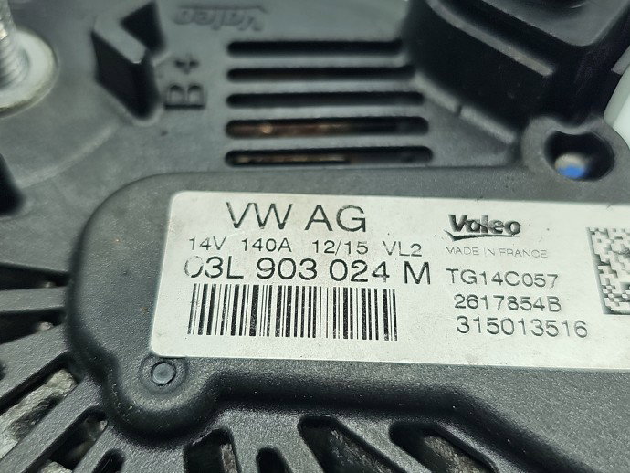 Alternator Volkswagen Touran (1T3) [Fabr 2010-2015] 03L903024M 1.6 TDI CAYC 77KW / 105CP