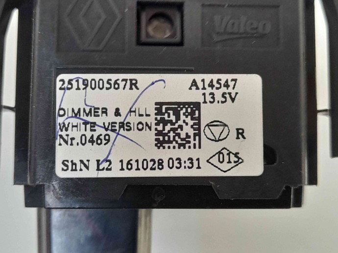Buton reglaj far 251900567R Renault Captur [Fabr 2013-prezent] 0.9