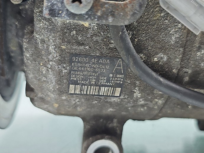 Compresor clima Nissan Qashqai (2) [Fabr 2013-2017] 92600-4EA0A 1.5 dCi K9K-636 81KW / 110CP