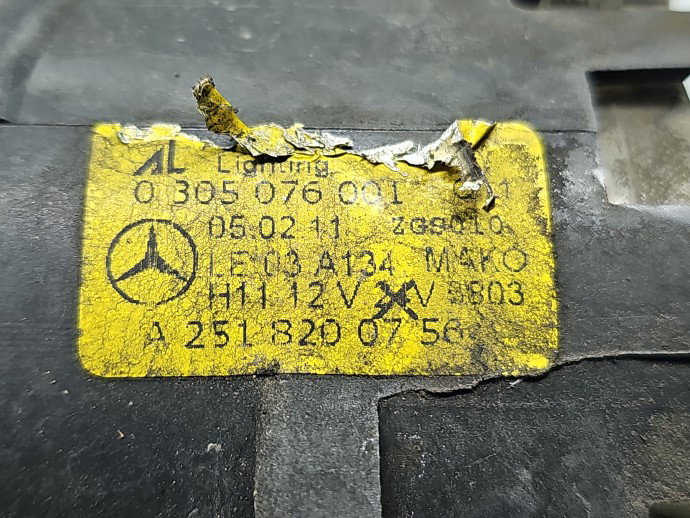 Proiector ceata stanga Mercedes Clasa B (W245) [Fabr 2005-2011] Monovolum A2518200756