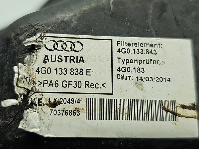 Carcasa filtru aer AUDI A7 Sportback (4GA) [Fabr 2011-2017] 4G0133838E 3.0 TDI CDUD 180KW / 245CP