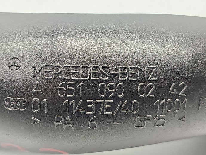 Tub intercooler Mercedes Clasa C (W204) [Fabr 2007-2014] A6510900242 2.2 CDI 651911 125KW / 170CP