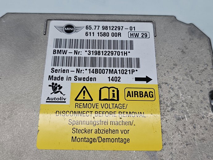 Calculator airbag MINI Paceman (R61) [Fabr 2013-prezent] 9812297-01 1.6 N47C16U1 82KW / 111CP
