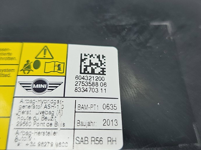 Airbag lateral dreapta MINI Paceman (R61) [Fabr 2013-prezent] 833470311