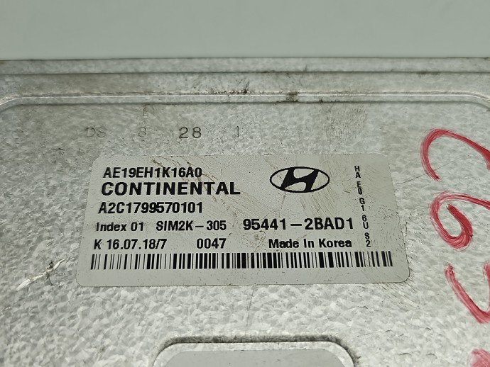 Calculator motor ECU Hyundai Ioniq [Fabr 2016-2025] 95441-2BAD1 1.6 HYB KAPPA 77KW / 105CP