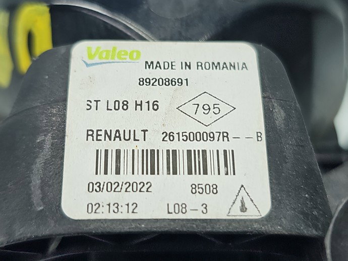 Proiector ceata dreapta Dacia Sandero 3 [Fabr 2020-prezent] Stepway 261500097R