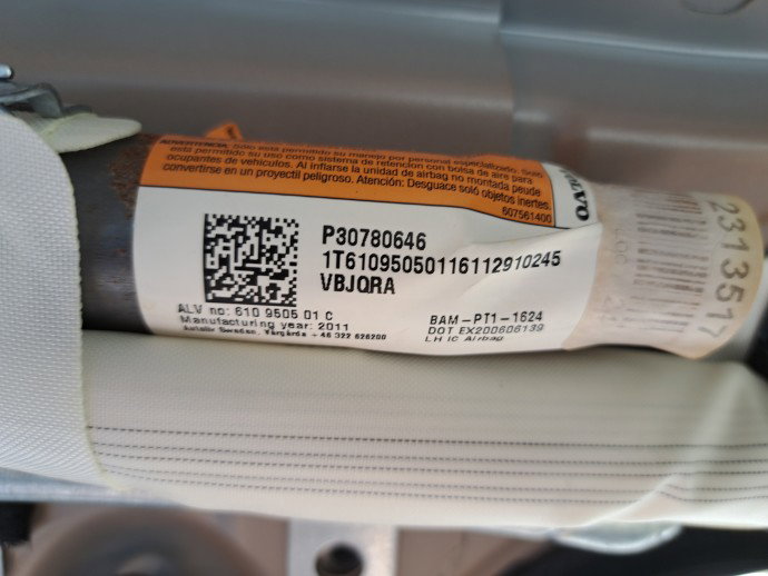 Airbag cortina stanga Volvo S60 II [Fabr 2010-2018] P30780646