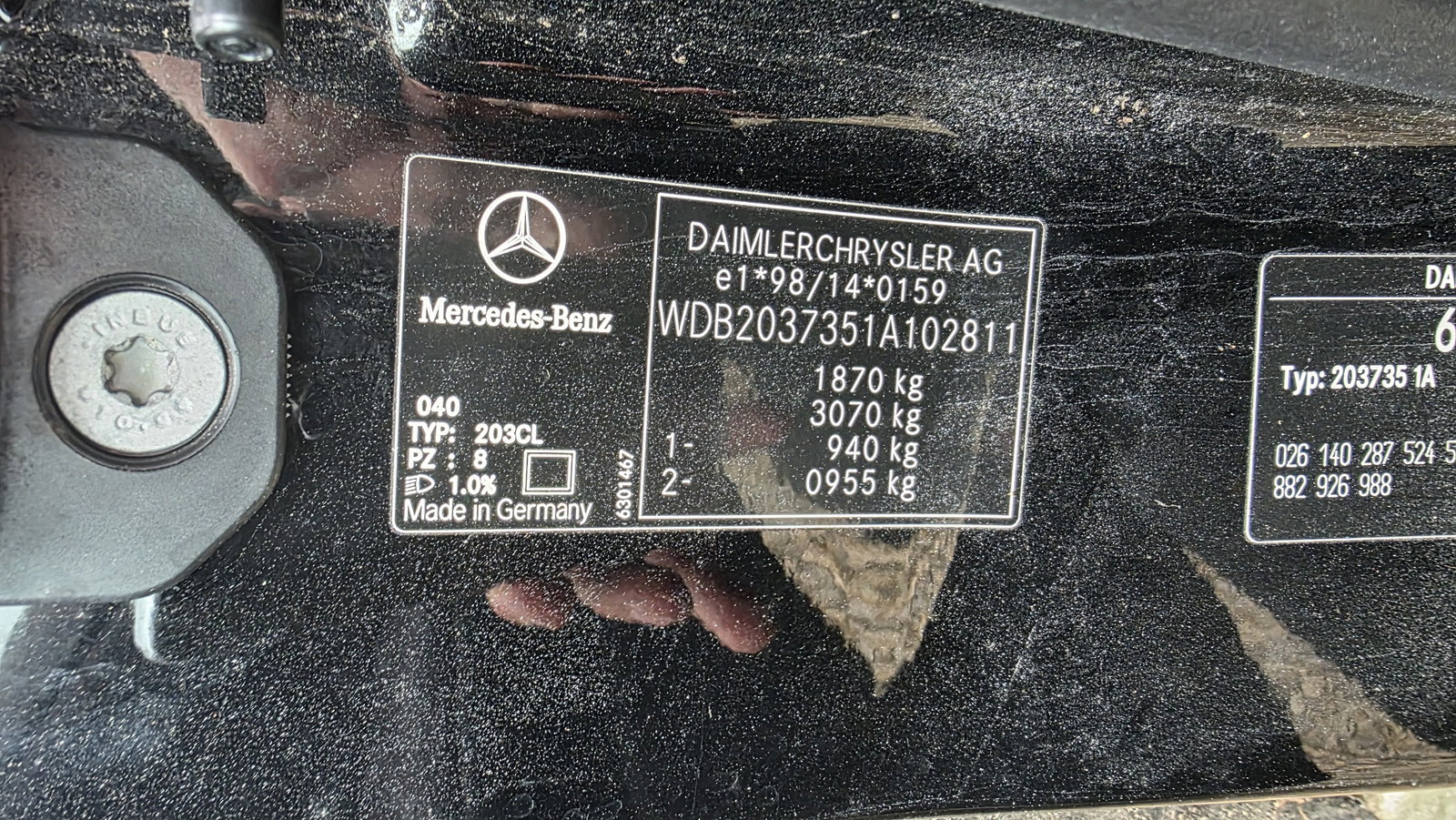 Mercedes Clasa C Coupe (CL203) [Fabr 2001-2011]